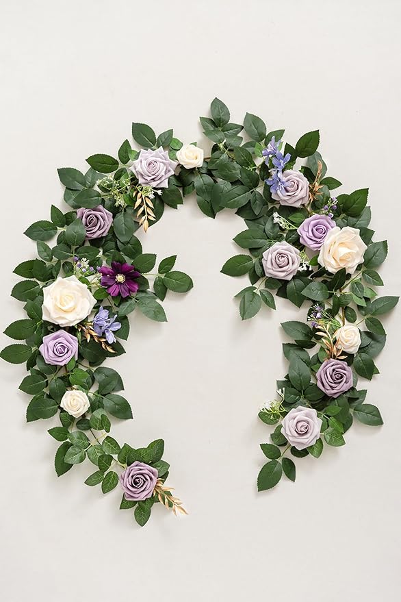 Ling's Moment 5FT Light Purple Artificial Flower Arch - Image 5