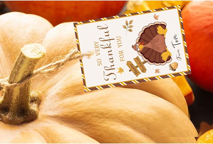 50pcs Thanksgiving Thank You Gift Tags, Turkey Theme Gift Tags - Image 5