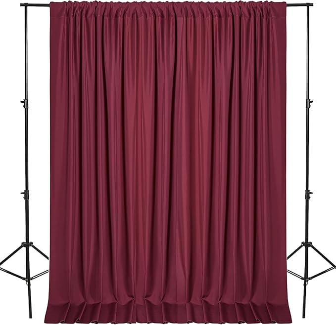 DWCN 10x7 FT Burgundy Backdrop Curtains by DWCN