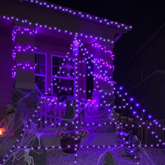 YEGUO 66ft 200 LED Purple Halloween Lights Outdoor Waterproof, 8 Modes Twinkle - Image 6
