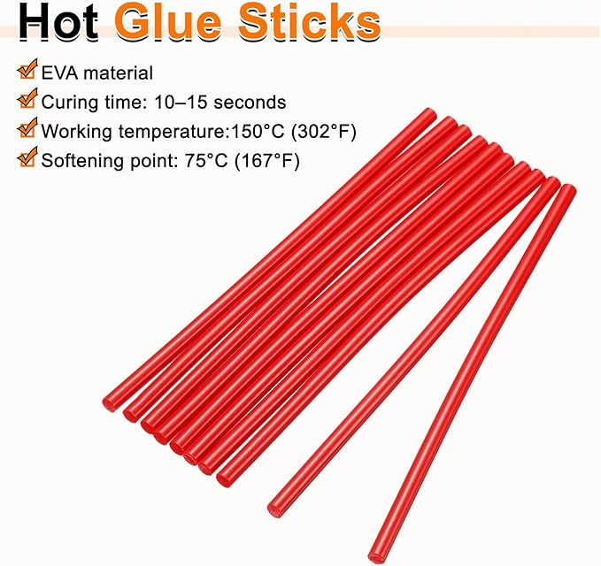 HARFINGTON 10pcs Hot Glue Sticks 0.28" Dia x 7.87" Long EVA Mini Hot Melt - Image 4