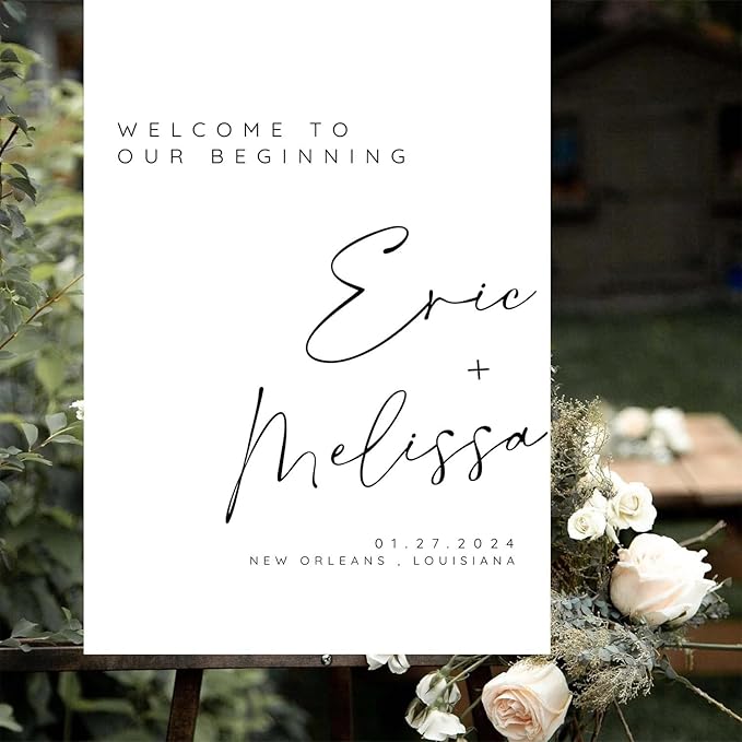 Calligraphy Wedding Welcome Signs, Welcome Sign Wedding, Customized Wedding - Image 4