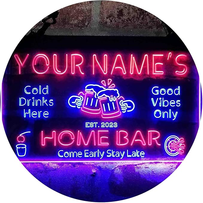 ADVPRO Personalized Your Name Custom Home Bar Beer Established Year Dual Color by ADVPRO