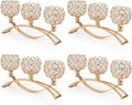 4Set Gold Crystal Candle Holders Decorative Candelabra by VINCIGANT