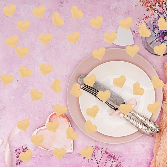 100pcs Champagne Heart Sponge Confetti Decor Heart Confetti Heart Shape Petals - Image 3
