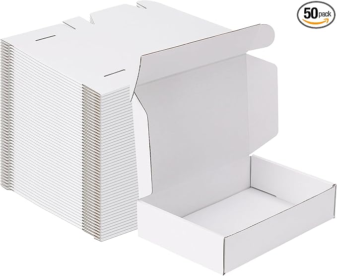 MEBRUDY 9x6x2 Inches Shipping Boxes Pack of 50, Small Corrugated Cardboard Box by MEBRUDY