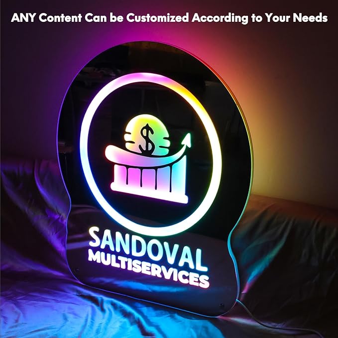 Custom Light up Mirror Signs for Business - Image 3