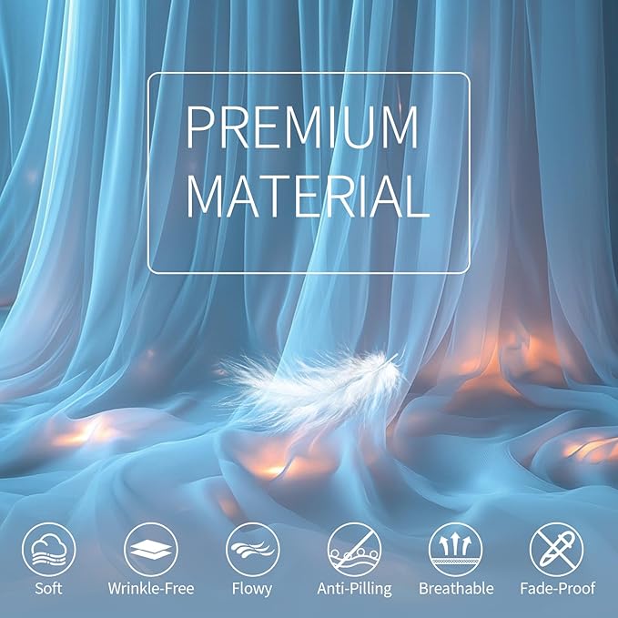 Baby Blue Tulle Backdrop Curtain - Image 5