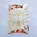 25PCS Pearl White Laser Cut Wedding Invitations Cards by Unknown