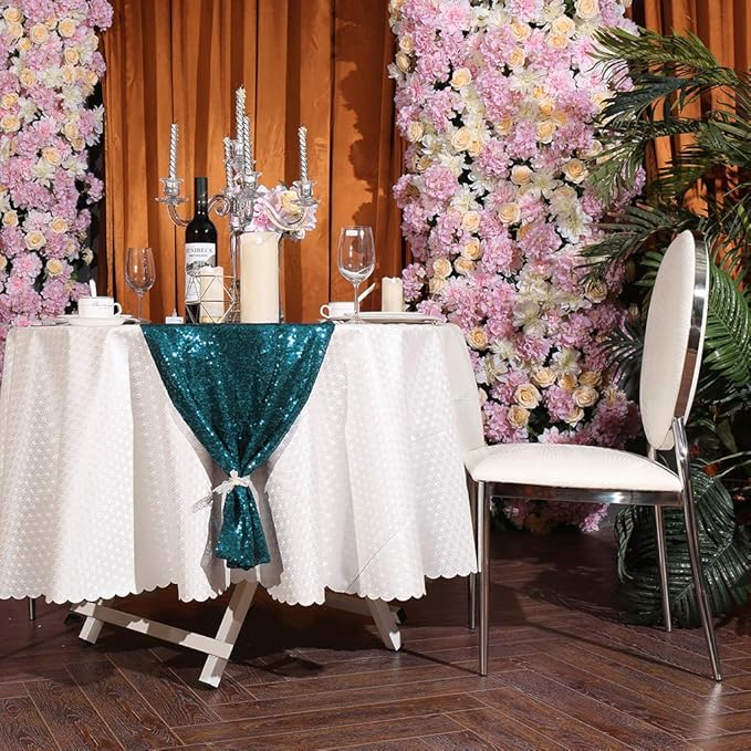 Eternal Beauty Teal Table Runner - Image 5