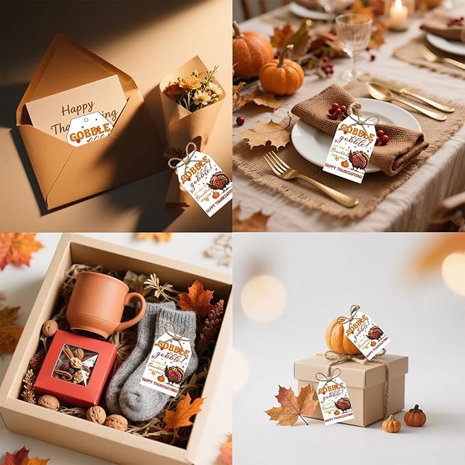 50Pcs Happy Thanksgiving Gift Tags - Image 5