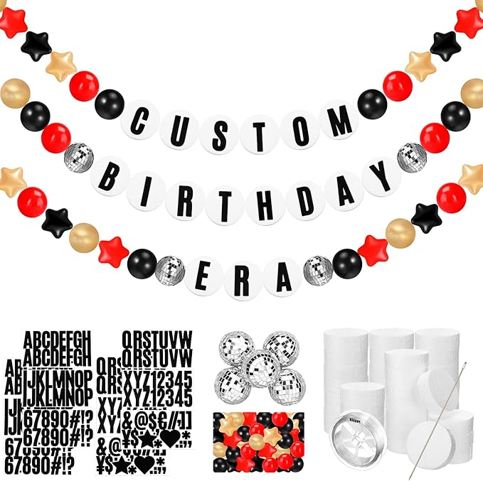 Giant Friendship Bracelet Garland Kit, DIY Birthday Banner by Simgoing