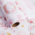 Aimyoo Pink Baby Shower Wrapping Paper Roll by Aimyoo
