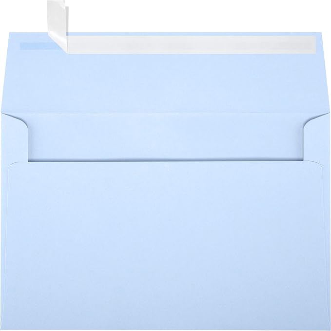 LUXPaper A9 Invitation Envelopes | Peel & Press | 5 3/4" x 8 3/4" | Baby Blue | by LUXPaper