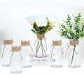 Vintage Glass Flower Vase，6 Pack FarmhouseTransparent White Glass Centerpiece by LEYIQUCHAMPAGNEWINEGLASSES