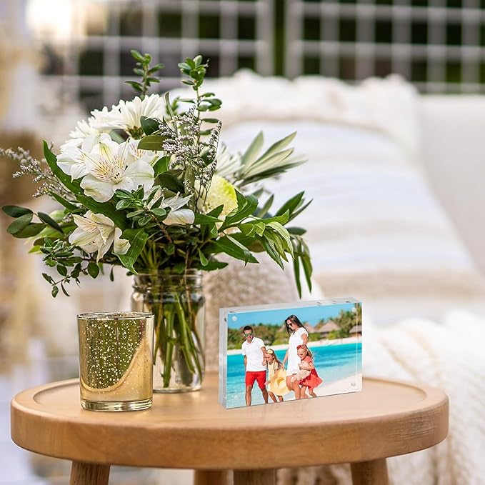 TWING 36 Pack 4x6 Acrylic Picture Frames Bulk, 10+10MM 4 By 6 Magnetic Acrylic - Image 6