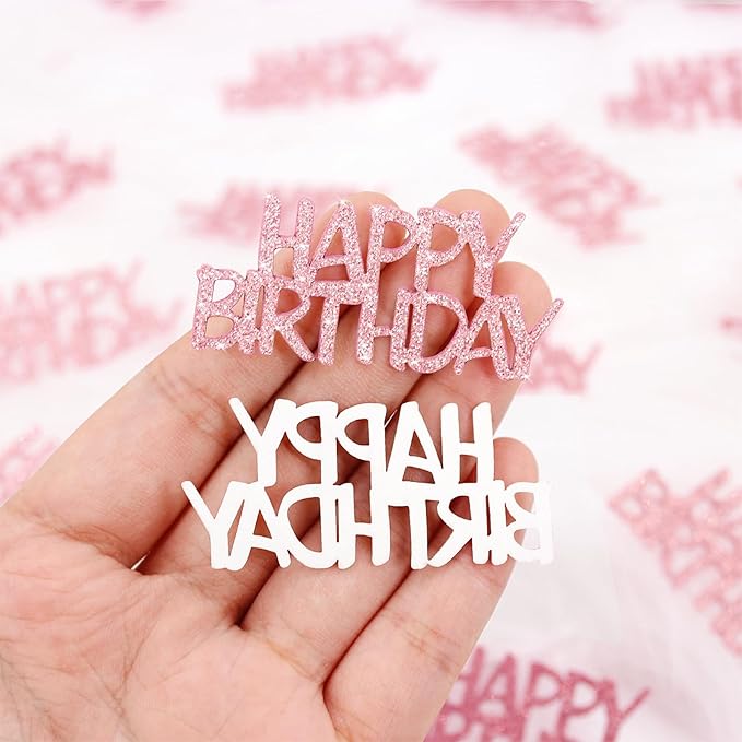 Pink Happy Birthday Confetti - Image 3