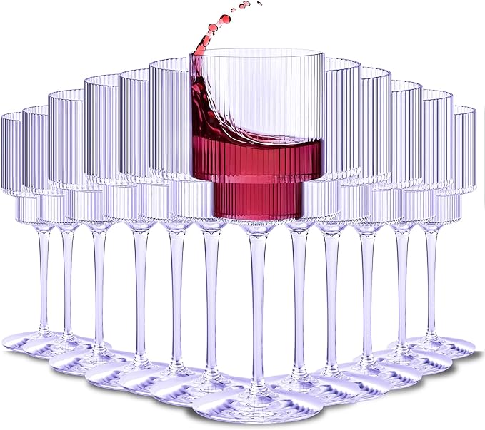 Plastic Goblets Wine Glasses - 12Oz Acrylic Wine Glasses Origami Unbreakable by Lueumxc