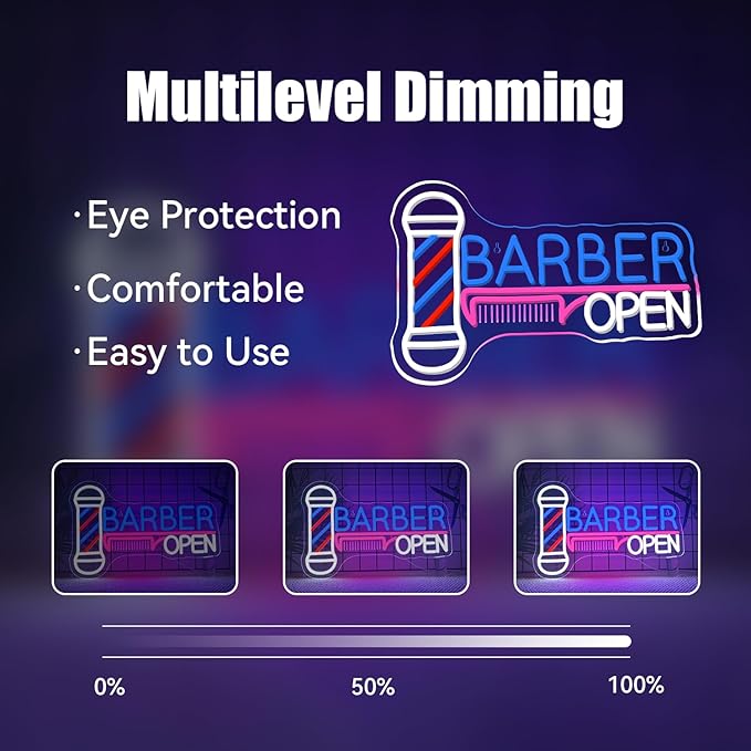 Ineonlife Barber Open Neon Sign Accessories Light Up - Image 5