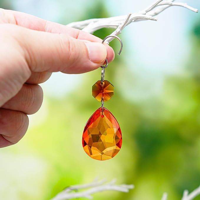 H&D HYALINE & DORA 3Inch Crystal Suncatcher Bauhinia Prisms Pendants 10Pcs - Image 4