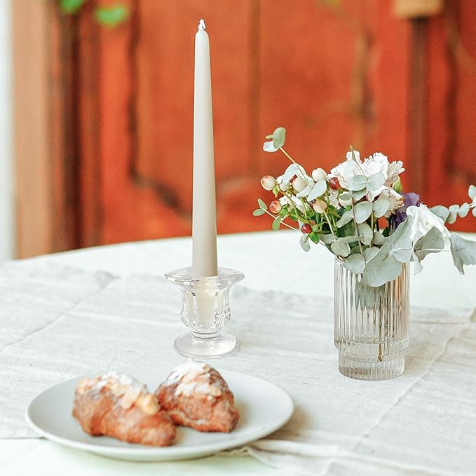 50 Pieces Glass Taper Candle Holders Bulk Clear Glass Taper Candlestick Holders - Image 5