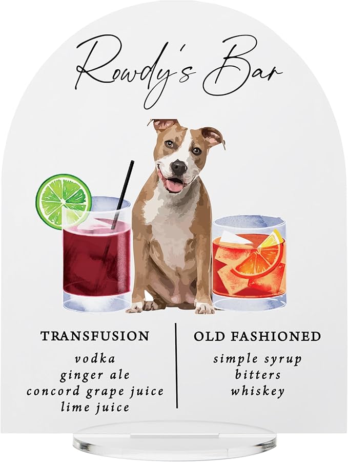 Pet Signature Drink Wedding Signs by Elation+Factory+Co.