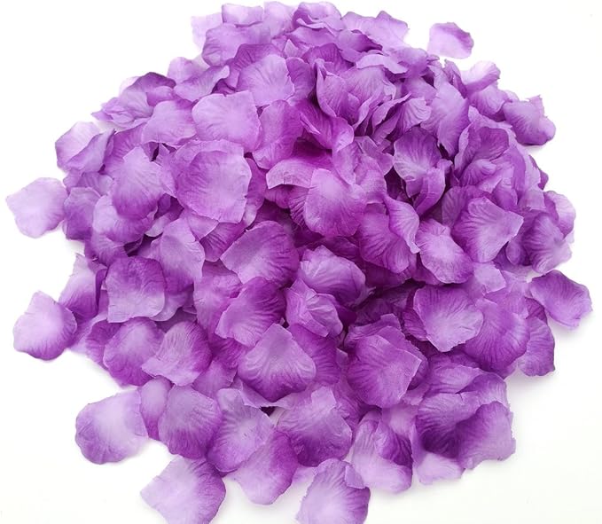 CODE FLORIST 2200 PCS Light Purple Silk Rose Petals, Lavender Petals Lilac - Image 4