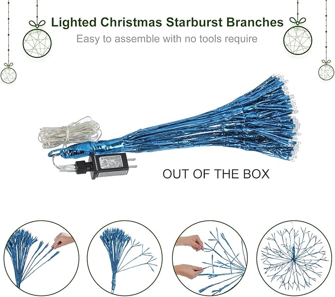 Christmas led Sparkle Ball Hanging Outdoor décorations -Haning Twig Ball - Image 4