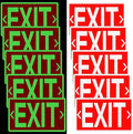 10 Pcs Glow in the Dark Exit Signs by Gilprop