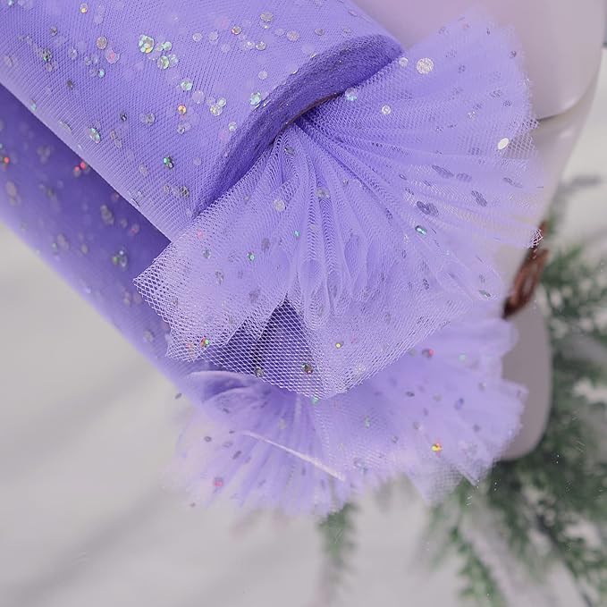 Glitter Tulle Rolls, 6” by 50 Yards Netting Fabric Tulle - Image 3
