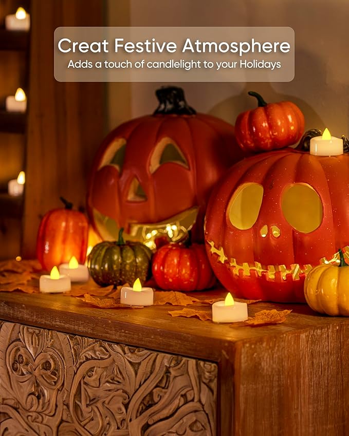 Remote Candles, 400+Hours Remote Control LED Tea Lights Votive Candle - Image 9