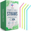 Weemium Compostable Straws Disposable 300 Pack | 100% Plant-Based Plastic-free by Weemium