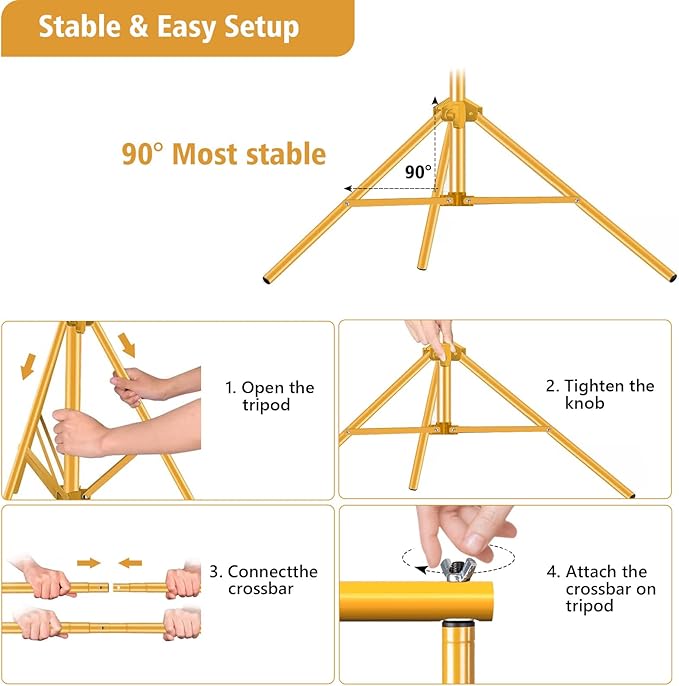 10ft x 7ft - Titanium Gold Adjustable Photography Backdrop Support System Photo - Image 4