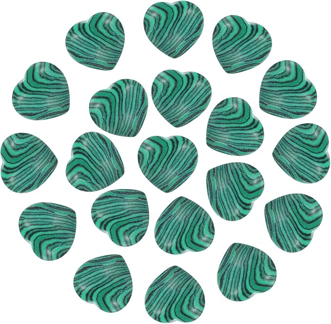 PATIKIL 20 Pcs Natural Heart Shaped Crystal Stone, 0.6 Inch Mini Polished Love by PATIKIL