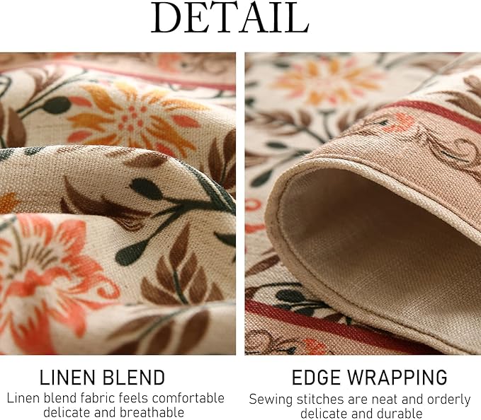 ISAENNE Designer French Elegant Linen Table Runner 102 Inches Long, Farmhouse - Image 5