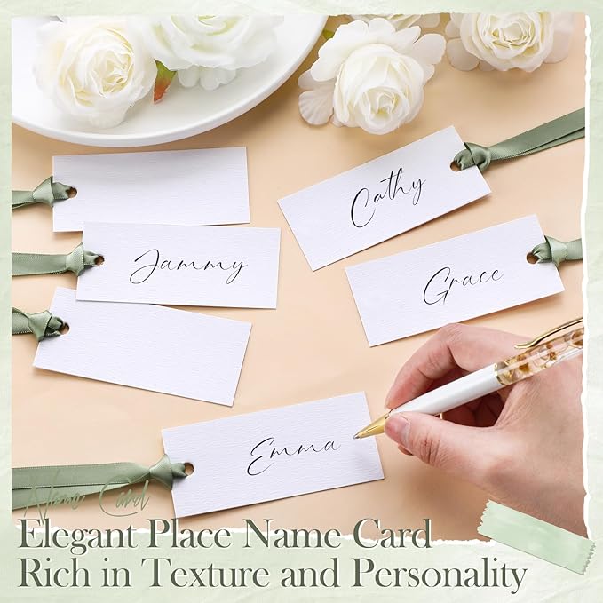 50 Pcs Name Place Cards for Table Setting Blank Wedding Place Cards - Image 4