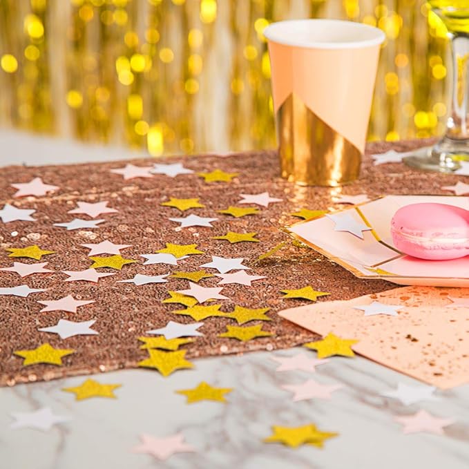MOWO Glitter Five Stars Confetti Wedding Party Decor and Table Decor, 1.2’’ in - Image 8