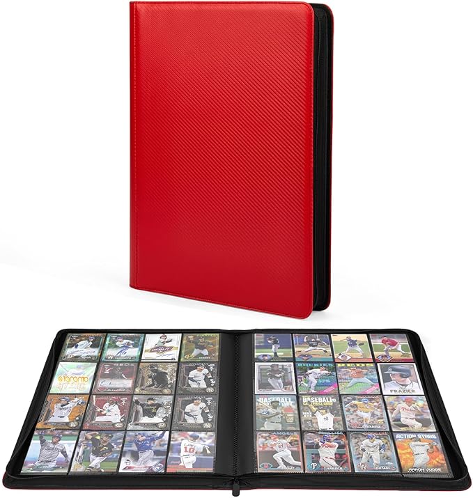 Premium 1000+ Pockets Trading Card Binder, 16-Pocket Ringless Side-Loading Album by Unknown