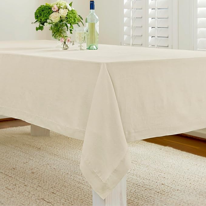 Solino Home Linen Tablecloth for Rectangle Tables 60 x 90 Inch - Image 4