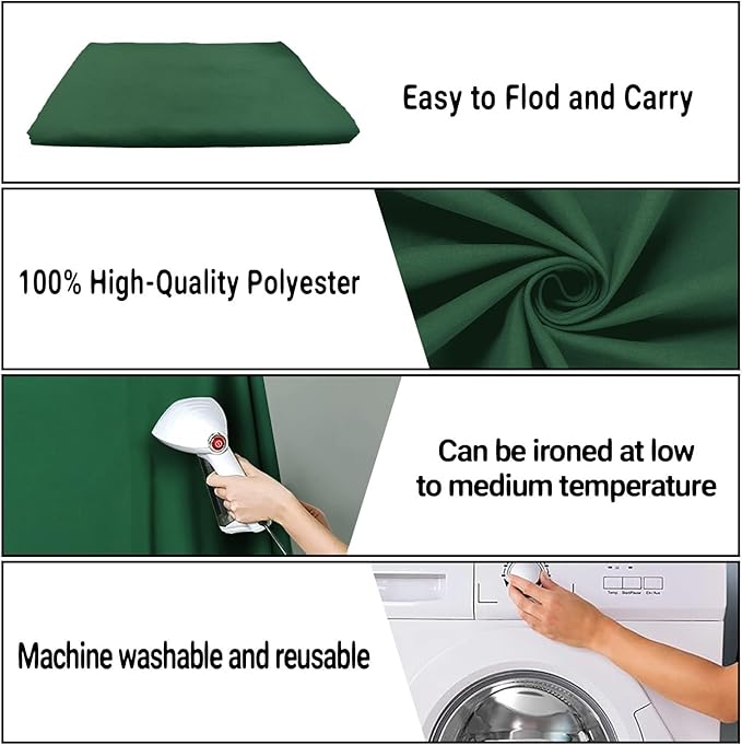 8x10FT Dark Green Screen Backdrops - Image 7