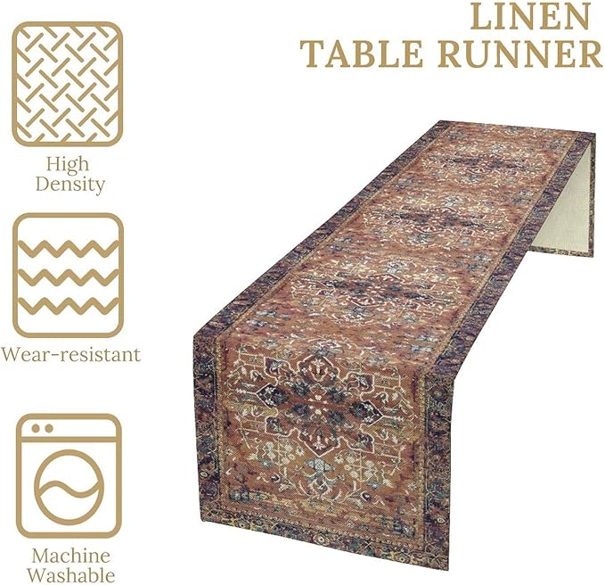 Boho Floral Vintage Table Runner - Image 5