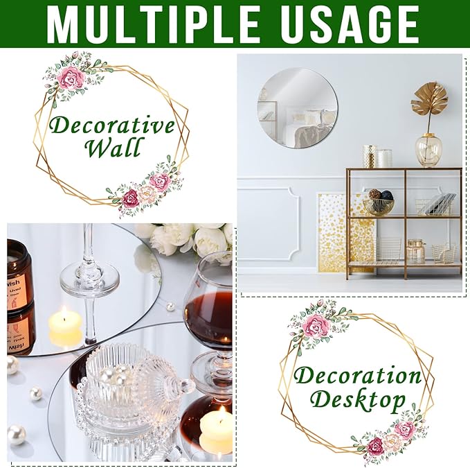 Tuanse 18 Pcs 12 Inch Round Mirrors Centerpieces - Image 4