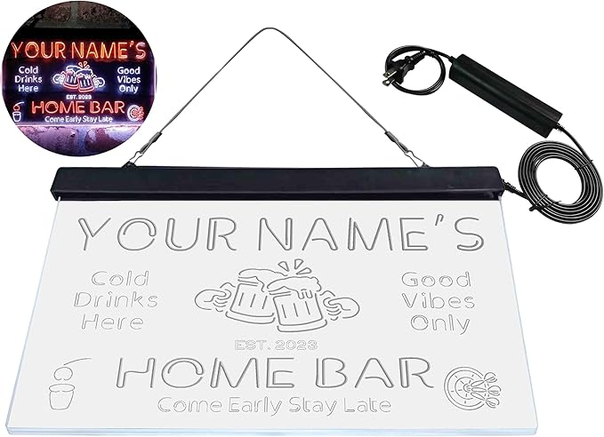 ADVPRO Personalized Your Name Custom Home Bar Beer Established Year Dual Color - Image 9