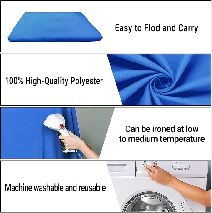 10x10FT Royal Blue Screen Backdrop - Image 7