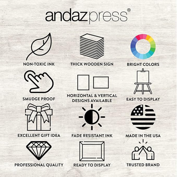Andaz Press Large Wooden Welcome Sign - Image 6