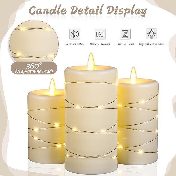 Upinmz Flickering Flameless LED Candles - Image 5