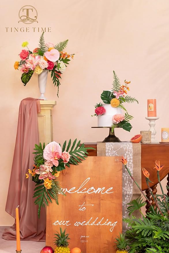 TINGE TIME Artificial Flowers Combo, Fake Flowers Box - Image 7