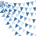 32Ft Retro Blue Party Decorations Dusty Blue Triangle Banner Flag Pennant by pinkblume