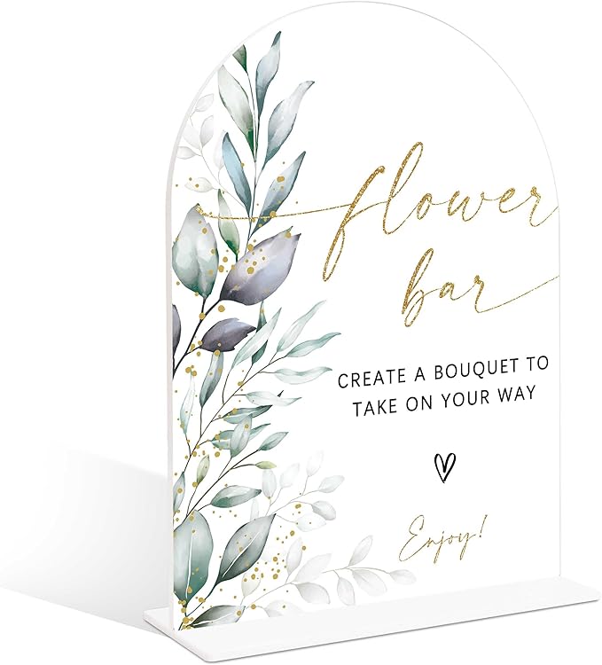 Acrylic Wedding Signs, Wedding Reception Signage, Bridal Shower Table Decor by Unknown