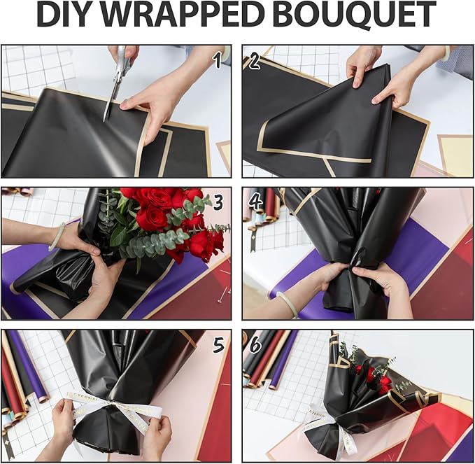 NESCCI 20 Sheets Flower Wrapping Paper - Image 6